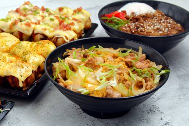 Photo of freshly made assorted Japanese food.