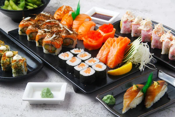 Photo of freshly made assorted Japanese food.