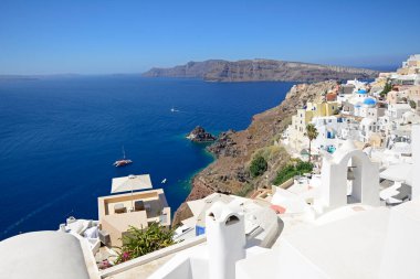 Santorini, Thira - Yunanistan Ege Denizi 'ndeki volkanik ada.