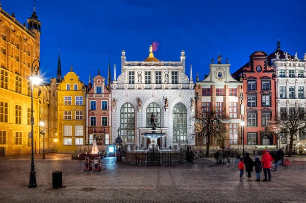 Neptunfontänen Gdansk Polen — Stockfoto
