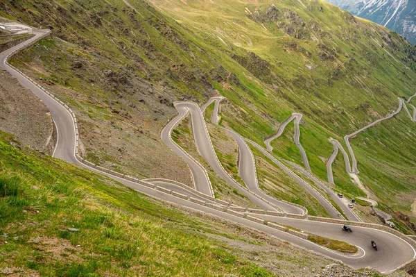 Stelvio Pass Det Högsta Framkomliga Passet Italienska Östra Alperna — Stockfoto