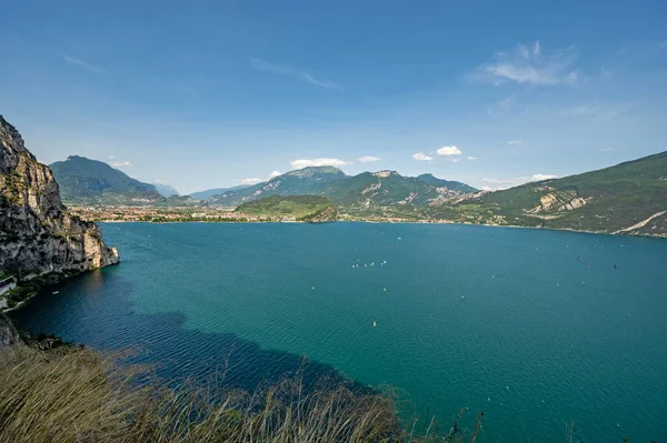 Lago Resia Zbiornik Zaporowy Południowym Tyrolu — Zdjęcie stockowe