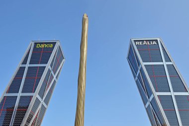 Madrid, İspanya 'daki Avrupa Kapısı Kuleleri.