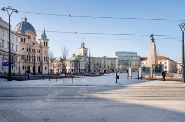 Lodz şehri - Özgürlük Meydanı manzarası.