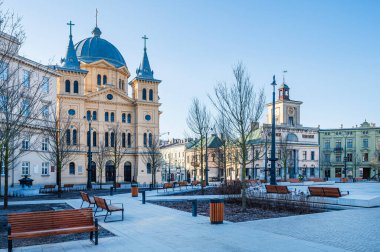 Lodz şehri - Özgürlük Meydanı manzarası.