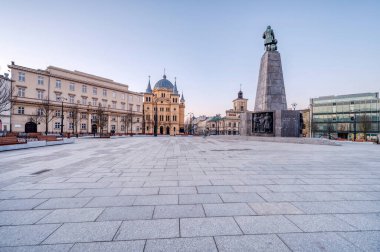 Lodz şehri - Özgürlük Meydanı manzarası.