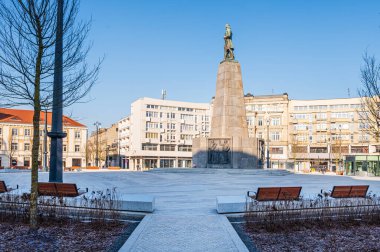Lodz şehri - Özgürlük Meydanı manzarası.