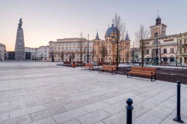 Lodz şehri - Özgürlük Meydanı manzarası.