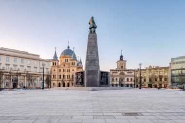 Lodz şehri - Özgürlük Meydanı manzarası.