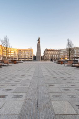 Lodz şehri - Özgürlük Meydanı manzarası.