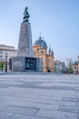 Lodz şehri - Özgürlük Meydanı manzarası.