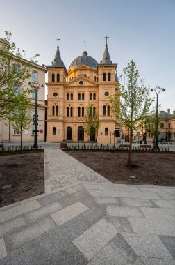 Lodz şehri - Özgürlük Meydanı manzarası.