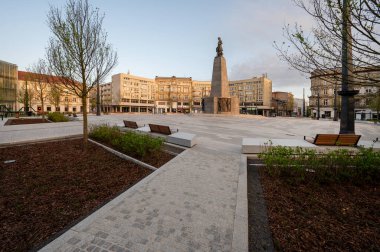 Lodz şehri - Özgürlük Meydanı manzarası.