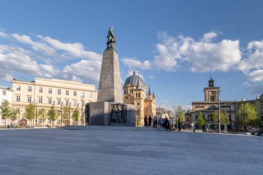 Lodz şehri - Özgürlük Meydanı manzarası.