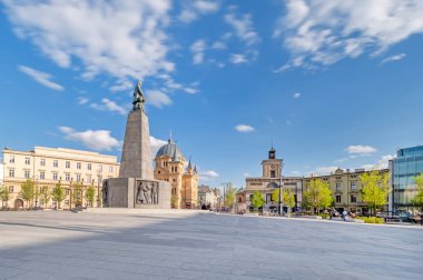Lodz şehri - Özgürlük Meydanı manzarası.