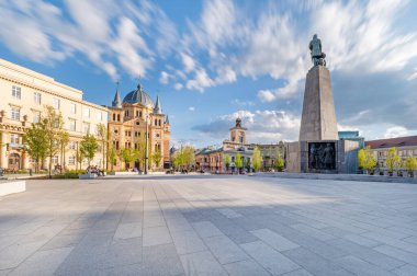 Lodz şehri - Özgürlük Meydanı manzarası.