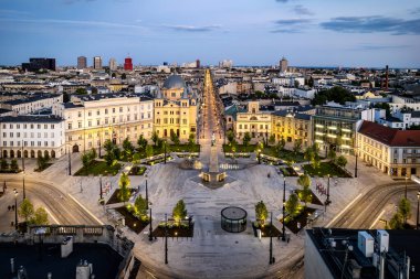 Lodz şehri - Özgürlük Meydanı manzarası.