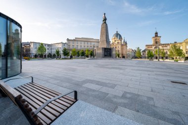 Lodz şehri - Özgürlük Meydanı manzarası.