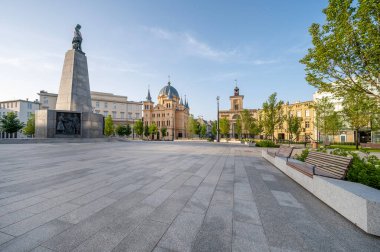 Lodz şehri - Özgürlük Meydanı manzarası.