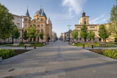 Lodz şehri - Özgürlük Meydanı manzarası.