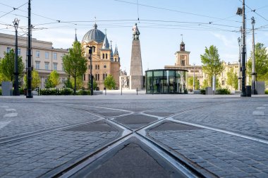 Lodz şehri - Özgürlük Meydanı manzarası.