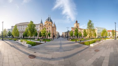 Lodz şehri - Özgürlük Meydanı manzarası.