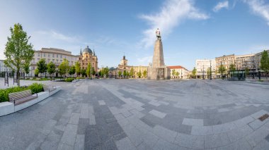 Lodz şehri - Özgürlük Meydanı manzarası.
