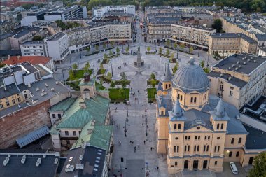 Lodz şehri - Özgürlük Meydanı manzarası.