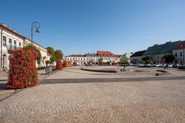Polonya 'nın Sieradz kentindeki eski pazar meydanı.