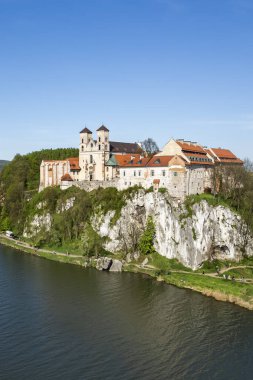 Tyniec 'teki Benedictine Manastırı. Krakow, Polonya