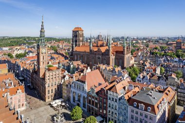 Polonya 'nın eski Gdansk kasabası.