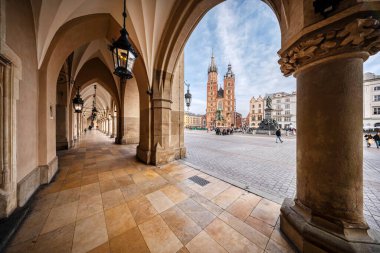 Krakow, Polonya eski şehir Meydanı