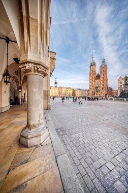 Krakow, Polonya eski şehir Meydanı