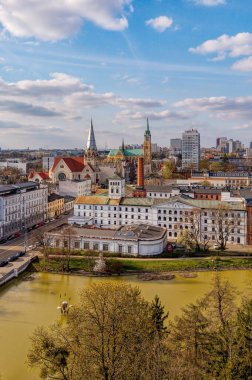 Polonya 'nın Lodz şehrinde. Beyaz Fabrika Görünümü.