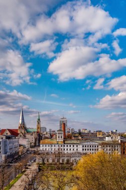 Polonya 'nın Lodz şehrinde. Beyaz Fabrika Görünümü.