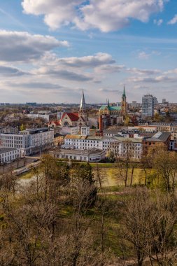 Polonya 'nın Lodz şehrinde. Beyaz Fabrika Görünümü.