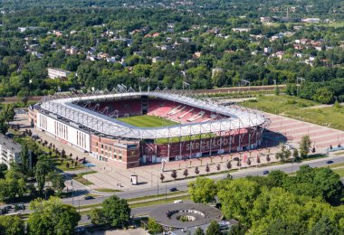 Belediye Stadyumu, Lodz, Polonya. 14 Haziran 2019, Lodz, Polonya Futbol Stadyumu