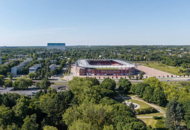 Belediye Stadyumu, Lodz, Polonya. 14 Haziran 2019, Lodz, Polonya Futbol Stadyumu