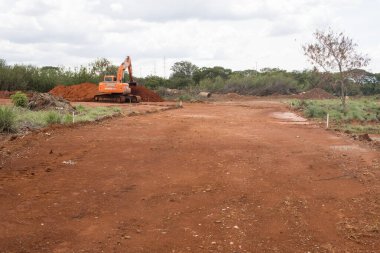 Brezilya, Brezilya, 11 Kasım 2022 'de Noroeste olarak bilinen Brasilia' nın kuzeybatı kesiminde yeni bir yol inşaatı için boşaltıldı.