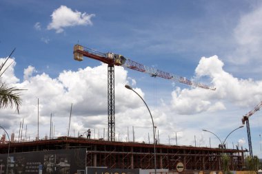 Brasilia, DF Brazil, February 14 2023 Construction of a new concept of Apartment building and Mall Combined called Union 511 Residence Mall in the Northwest Section of Brasilia