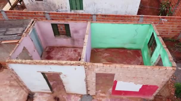 Planaltina Goiás Brasil Fevereiro 2023 Uma Casa Mal Construída Brasil — Vídeo de Stock