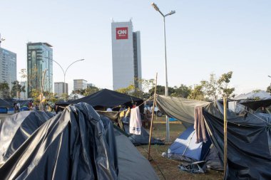 Brezilya, Brezilya 7 Haziran 2023 Yerli Kampı arazi haklarını protesto etmek için Brezilya 'da kuruldu