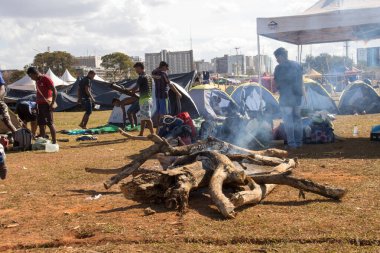 Brezilya, Brezilya 7 Haziran 2023 Yerli Kampı arazi haklarını protesto etmek için Brezilya 'da kuruldu