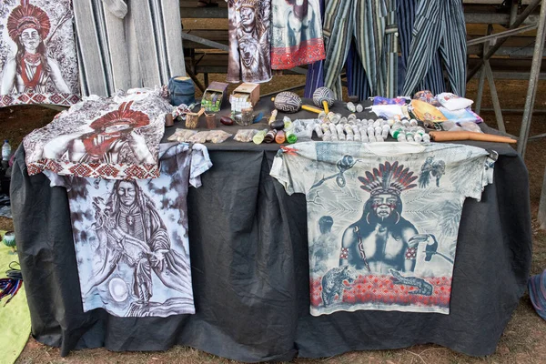 Brasilia Brazilië Juni 2023 Kunstwerk Ontworpen Shirts Gemaakt Door Inheemse — Stockfoto