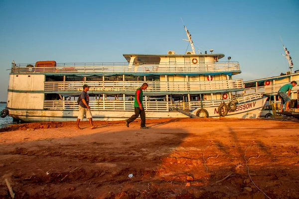 Santarem Para Brazília Október 2013 Egyik Sok Hagyományos Hajók Szállítására — Stock Fotó