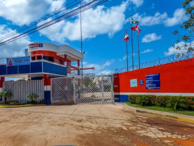 Belem, Para, Brezilya, 14 Ekim 2013 Belem 'deki Miramar Liman Terminalindeki Paragas ofisine giriş