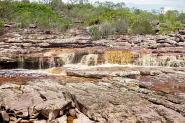 Mucuge yakınlarındaki Tiburtino Şelalesi Chapada Diamantina, Bahia, Brezilya