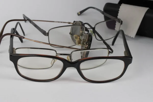 Bunch Old Prescription Eyeglasses — Stock Photo, Image