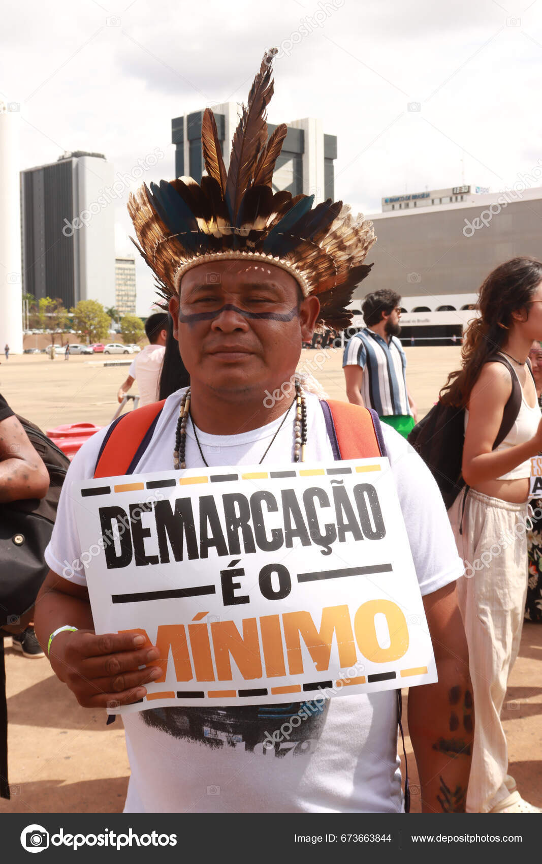 Brasilia Brazil August 2023 Indigenous Indians Different Parts Brazil