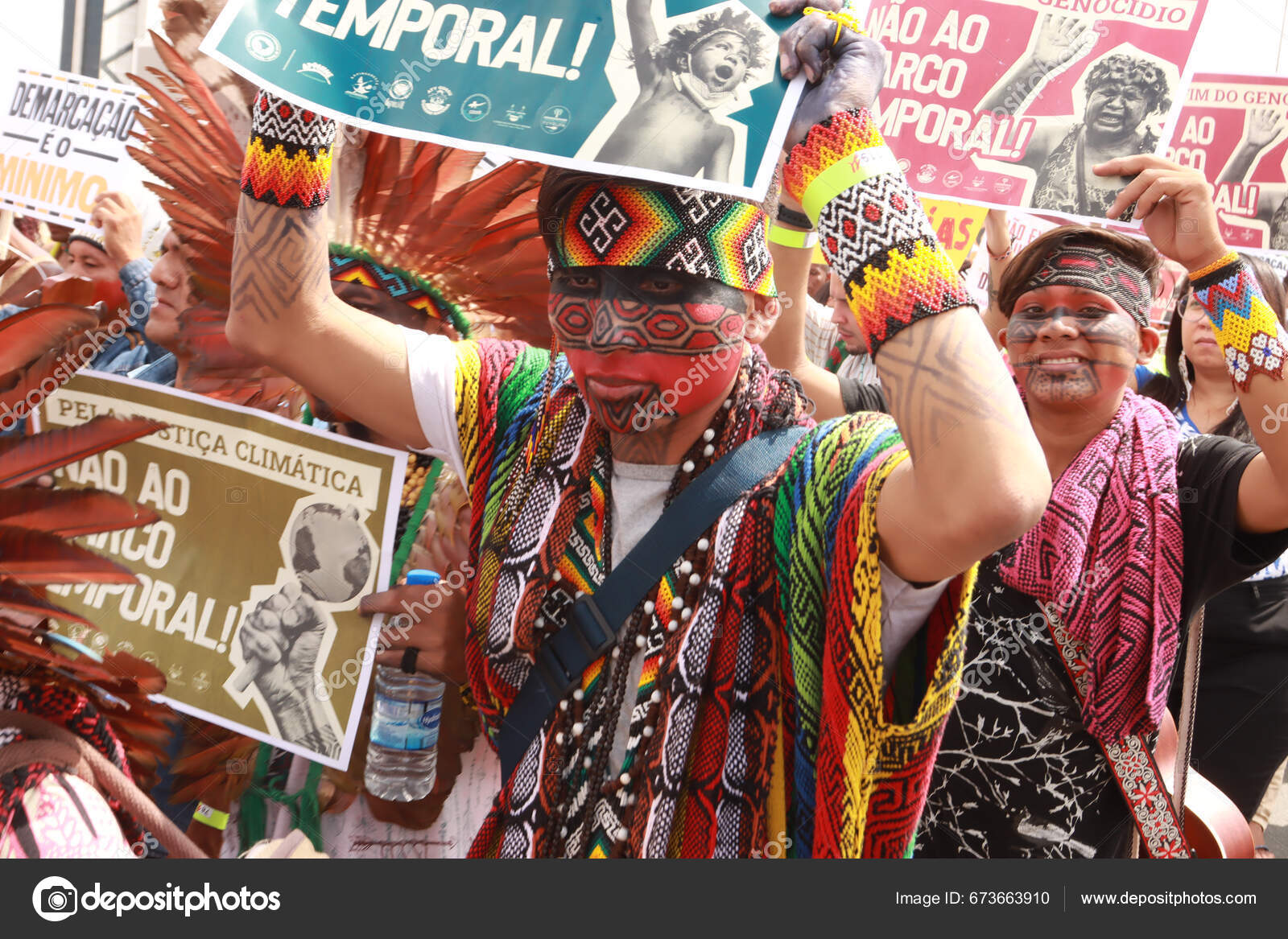 Brasilia Brazil August 2023 Indigenous Indians Different Parts Brazil